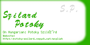 szilard potoky business card